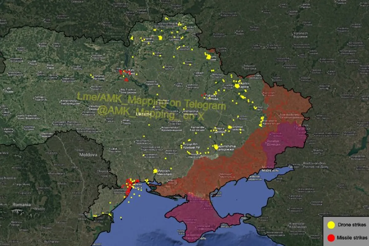 Rusija lansirala 64 projektila i preko 1099 dronova na Ukrajinu; analitičar upozorava na moguću NATO intervenciju